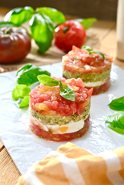 Recette de millefeuille à la tomate